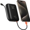 Veger K3 30,000mAh 35W PD Digital Display Powerbank With Built In Non-MFI Lightning & USB-C Cable Black