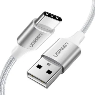 Ugreen Braided USB 2.0 Cable USB-C male - USB-A Λευκό 2m (60133)