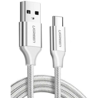 Ugreen Braided USB 2.0 Cable USB-C male - USB-A Λευκό 2m (60133)