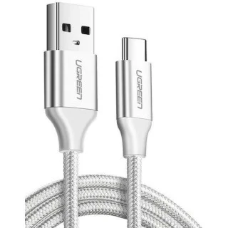 Ugreen Braided USB 2.0 Cable USB-C male - USB-A Λευκό 2m (60133)