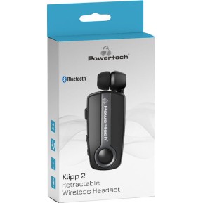 Powertech Klipp 2 In-ear Bluetooth Handsfree Ακουστικό Πέτου Γκρι