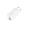 Veger Φορτιστής Χωρίς Καλώδιο USB-A/USB-C 65W Quick Charge 3.0 Λευκός (028086)