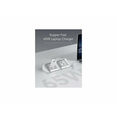 Veger Φορτιστής Χωρίς Καλώδιο USB-A/USB-C 65W Quick Charge 3.0 Λευκός (028086)