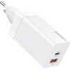 Veger Φορτιστής Χωρίς Καλώδιο USB-A/USB-C 65W Quick Charge 3.0 Λευκός (028086)