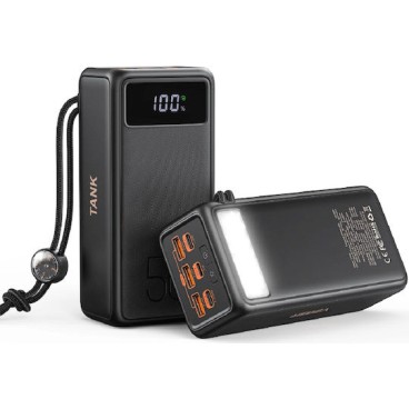 Veger Tank Boost Power Bank 56000mAh 100W με 3 Θύρες USB-A και 2 Θύρες USB-C Power Delivery Μαύρο