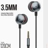 Recci REP-L37 In-ear Handsfree Ακουστικά με Βύσμα 3.5mm Ασημί