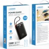 Veger W2068 Power Bank 20000mAh 35W με Θύρα USB-A και Θύρα USB-C Μαύρο