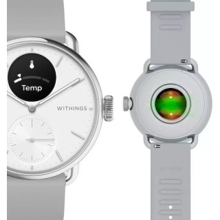 Withings ScanWatch 2 Stainless Steel 38mm Αδιάβροχο με Παλμογράφο (Pearl White)