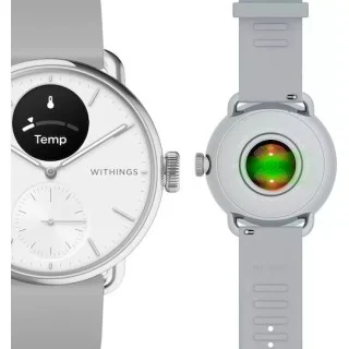 Withings ScanWatch 2 Stainless Steel 38mm Αδιάβροχο με Παλμογράφο (Pearl White)