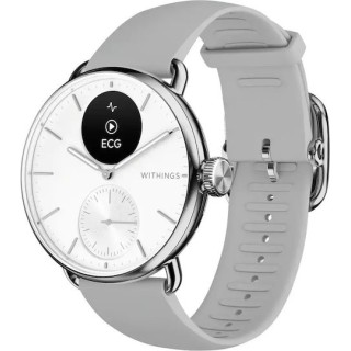 Withings ScanWatch 2 Stainless Steel 38mm Αδιάβροχο με Παλμογράφο (Pearl White)