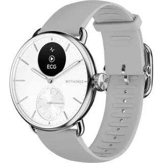 Withings ScanWatch 2 Stainless Steel 38mm Αδιάβροχο με Παλμογράφο (Pearl White)