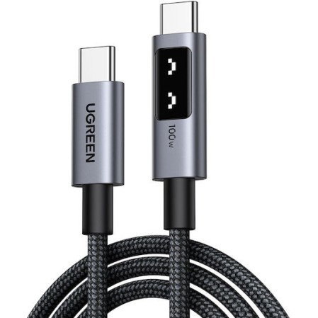 Ugreen LED USB 2.0 Cable USB-C male - USB-C 100W Black 1m (35501)