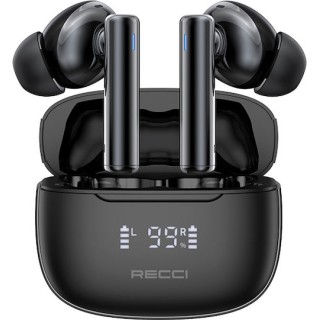 RECCI REP-W77 Warrior TWS Wireless 5.3 Ακουστικά Bluetooth με ANC-Μαύρο