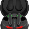 Recci Helmet In-ear Bluetooth Handsfree Ακουστικά με Θήκη Φόρτισης Μαύρα