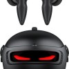 Recci Helmet In-ear Bluetooth Handsfree Ακουστικά με Θήκη Φόρτισης Μαύρα