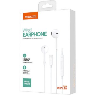Recci Rep-l07 In-ear Handsfree Ακουστικά με Βύσμα 3.5mm Λευκό