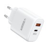 Veger Φορτιστής Χωρίς Καλώδιο με Θύρα USB-A και Θύρα USB-C 65W Λευκός (TC650)