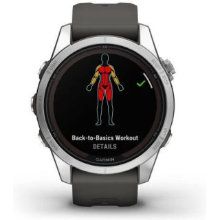 Garmin Fenix 7S Pro Solar Stainless Steel 42mm Silver with Graphite Band (010-02776-01)