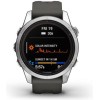 Garmin Fenix 7S Pro Solar Stainless Steel 42mm Silver with Graphite Band (010-02776-01)