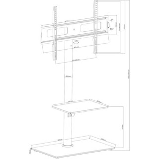 Focus Mount TS544D Βάση Τηλεόρασης Δαπέδου έως 60" και 40kg