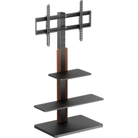Powertech PT-1422 Βάση Τηλεόρασης Δαπέδου έως 75" και 40kg Ασημί