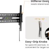 Powertech PT-1370 Βάση Τηλεόρασης Τοίχου έως 86" και 75kg Ασημί