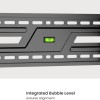 Powertech PT-1370 Βάση Τηλεόρασης Τοίχου έως 86" και 75kg Ασημί