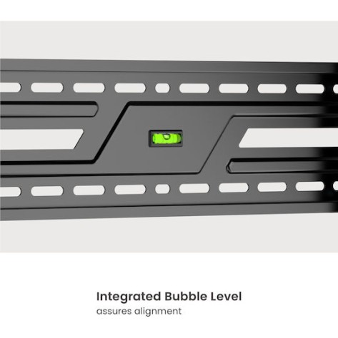 Powertech PT-1370 Βάση Τηλεόρασης Τοίχου έως 86" και 75kg Ασημί