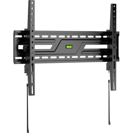 Powertech PT-1370 Βάση Τηλεόρασης Τοίχου έως 86" και 75kg Ασημί