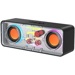 Recci RSK-W38 Space Station Ασύρματο Φορητό Ηχείο Bluetooth με RGB Φωτισμό Black