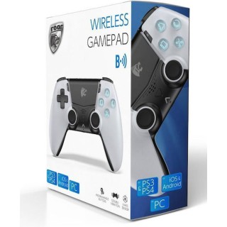 Roar RR-0021 Ασύρματο Gamepad για Android / PC / PS3 / PS4 / iOS Λευκό