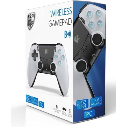 Roar RR-0021 Ασύρματο Gamepad για Android / PC / PS3 / PS4 / iOS Λευκό