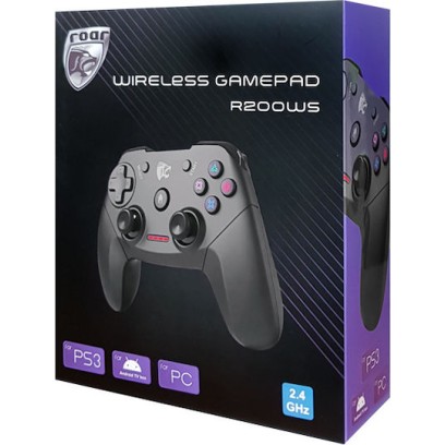 Roar R200WS (RR-0003) Μαύρο Ασύρματο Gamepad για PC / PS3