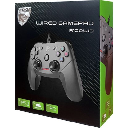 Roar R100WD (RR-0002) Ενσύρματο Gamepad για Android / PC / PS3 Μαύρο