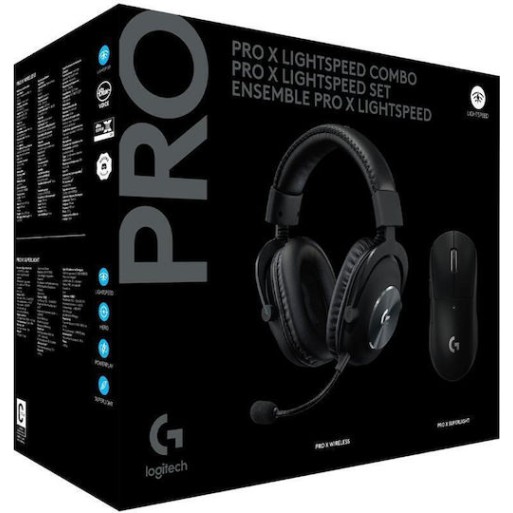 Logitech G Pro + G Pro Superlight Mouse Over Ear Gaming Headset με σύνδεση 2x3.5mm