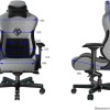 Anda Seat Gaming Chair T-Pro II Grey / Black Fabric [AD12XLLA-01-GB-F]