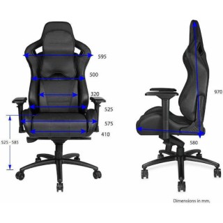Anda Seat Dark Knight Καρέκλα Gaming Δερματίνης με Ρυθμιζόμενα Μπράτσα Μαύρη