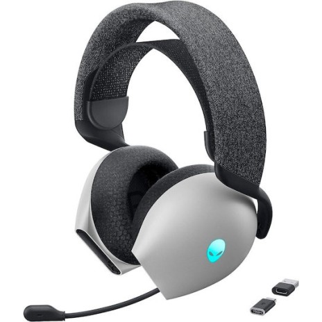 Alienware Dual Mode Ασύρματο Over Ear Gaming Headset AW720H (Lunar Light)