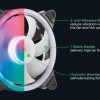 Powertech PT-1284 Case Fan 120mm με RGB Φωτισμό και Σύνδεση 3-Pin / 4-Pin Molex