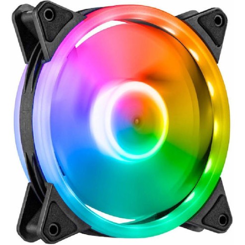 Powertech PT-1284 Case Fan 120mm με RGB Φωτισμό και Σύνδεση 3-Pin / 4-Pin Molex