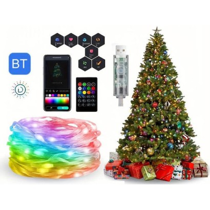 Powertech Smart Ταινία LED USB 5V RGB Φως 10m με Τροφοδοτικό & Τηλεχειριστήριο