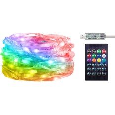 Powertech Smart Ταινία LED USB 5V RGB Φως 10m με Τροφοδοτικό & Τηλεχειριστήριο