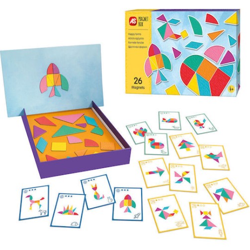 AS Παιχνίδι Κατασκευών Χάρτινο Magnet Box Αστεία Σχήματα Εκπαιδευτικοί Μαγνήτες για Παιδιά 4+ Ετών