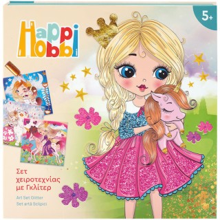 HappiHobbi Ζωγραφική Χειροτεχνίας Με Glitter 1038-21046