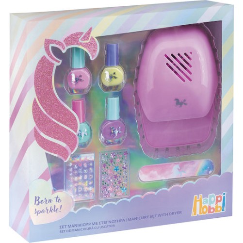 AS HappiHobbi Σετ Μανικιούρ με Στεγνωτήρα Για 6+ Χρονών 1081-60007