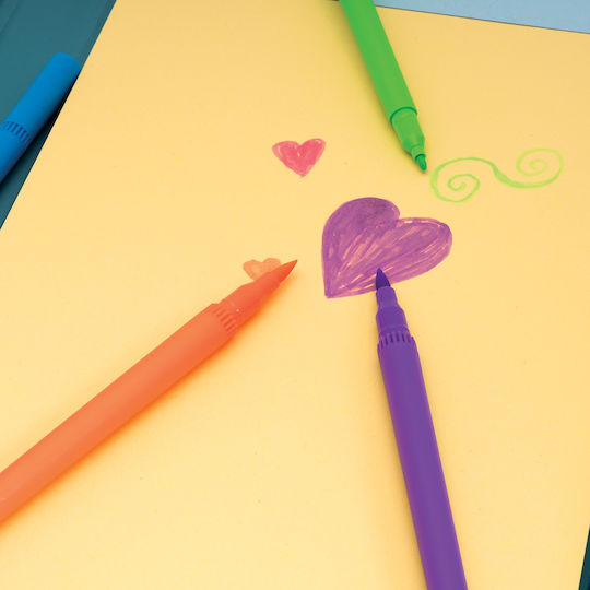 HappiHobbi Art Journal Neon Μαρκαδόροι Για 9+ Χρονών (1038-11041)