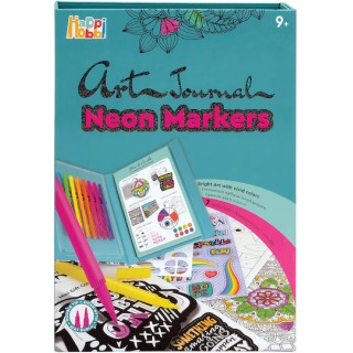 HappiHobbi Art Journal Neon Μαρκαδόροι Για 9+ Χρονών (1038-11041)