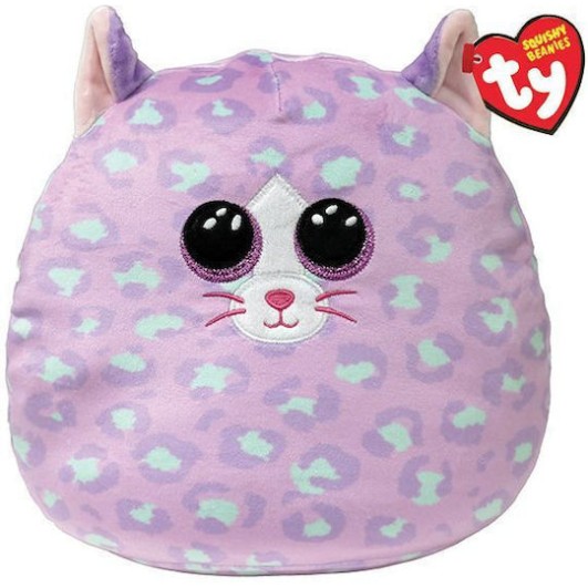 TY Squishy Beanies Cassidy Γατούλα Μωβ 25εκ