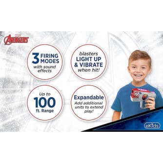eKids Avengers Σετ 2 Laser Tag Blasters (AV-174) (Ασημί)