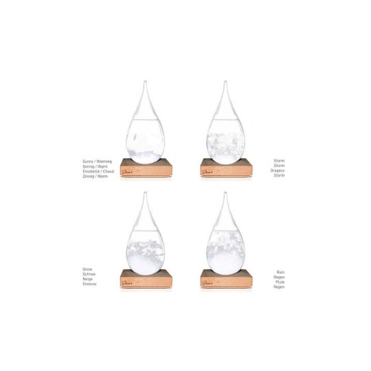 Storm Glass Globe Διακοσμητικό Βαρόμετρο σε Σχήμα Υδρογείου